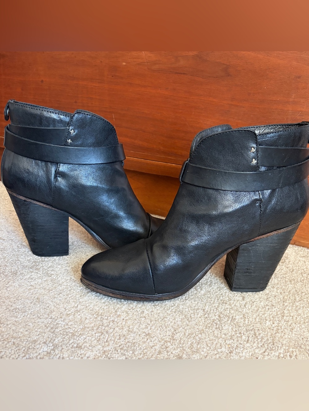 Rag and Bone Black Harrow Boots Size 41, VGUC